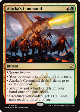 Atarka's Command (Dragons of Tarkir) Light Play Foil