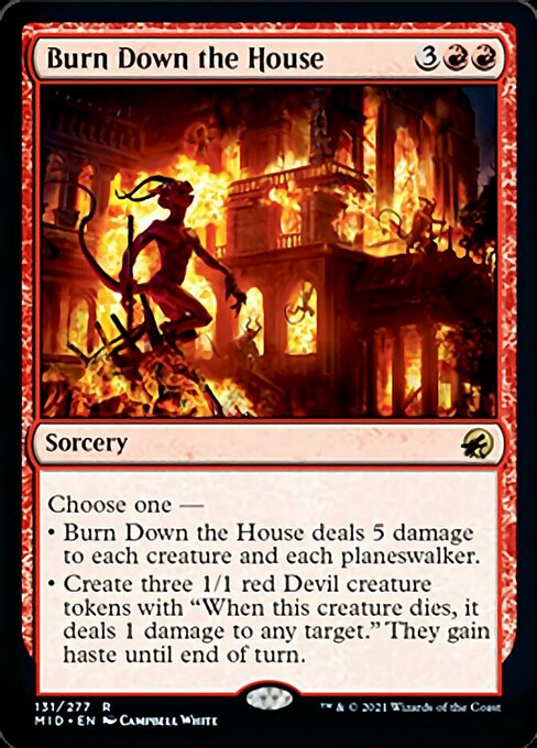 Burn Down the House (Innistrad: Midnight Hunt) Light Play