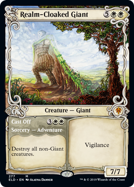 Realm-Cloaked Giant (Showcase) (Throne of Eldraine) Light Play Foil