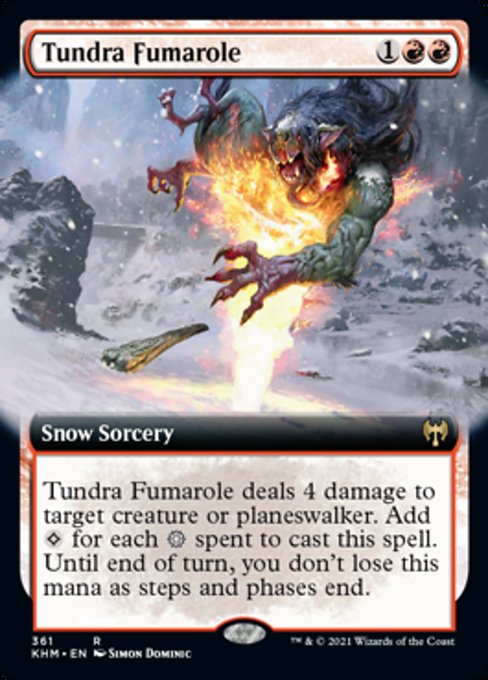 Tundra Fumarole (Extended Art) (Kaldheim) Medium Play Foil