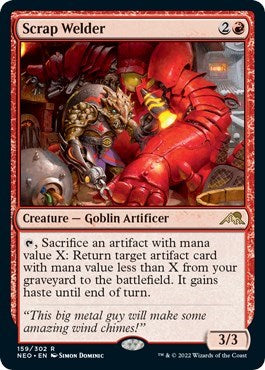 Scrap Welder (Kamigawa: Neon Dynasty) Light Play Foil
