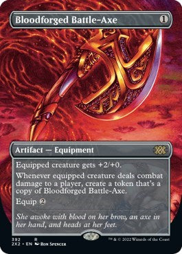 Bloodforged Battle-Axe (Borderless) (Double Masters 2022) Near Mint Foil