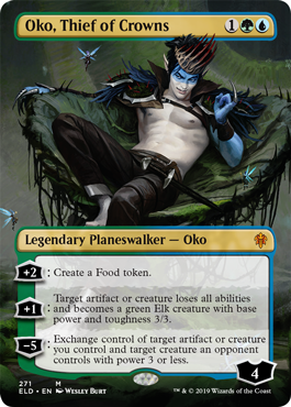 Oko Thief of Crowns (Borderless) (Throne of Eldraine) Near Mint Foil