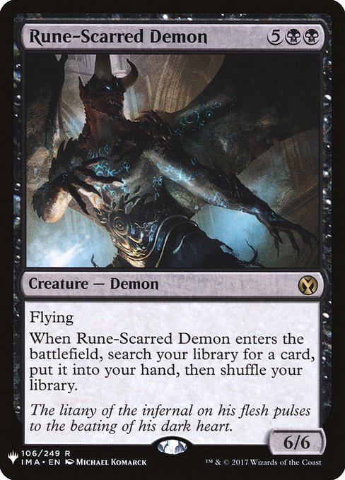 Rune-Scarred Demon (Mystery Booster) Near Mint