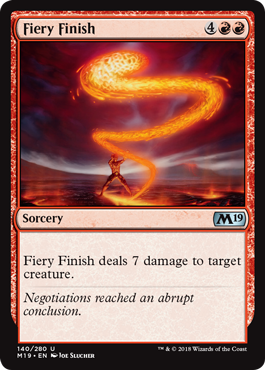 Fiery Finish (Magic 2019 Core Set) Near Mint