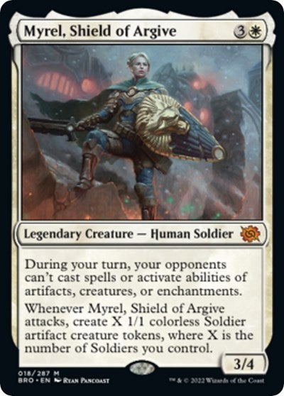 Myrel, Shield of Argive (The Brothers' War) Light Play Foil