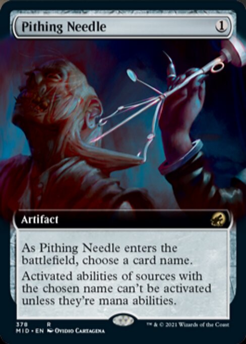Pithing Needle (Extended Art) (Innistrad: Midnight Hunt) Near Mint Foil
