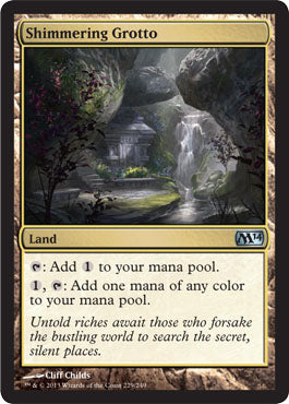 Shimmering Grotto (Magic 2014 Core Set) Light Play Foil