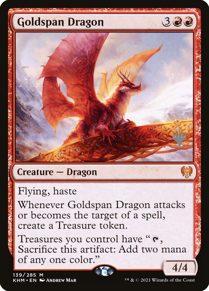 Goldspan Dragon (Promo Pack) Medium Play Foil