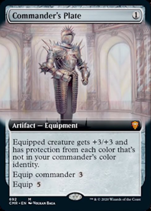 Commander's Plate (Extended Art) (Commander Legends) Medium Play Foil