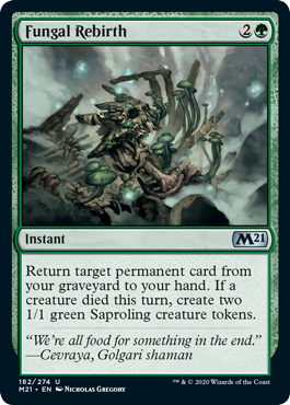 Fungal Rebirth (Magic 2021 Core Set) Medium Play