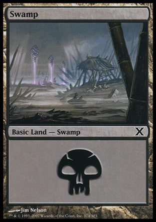 Swamp (374) (10th Edition) Light Play