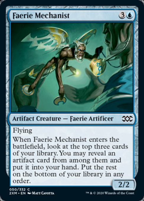 Faerie Mechanist (Double Masters) Medium Play Foil