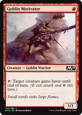 Goblin Motivator (Magic 2019 Core Set) Light Play