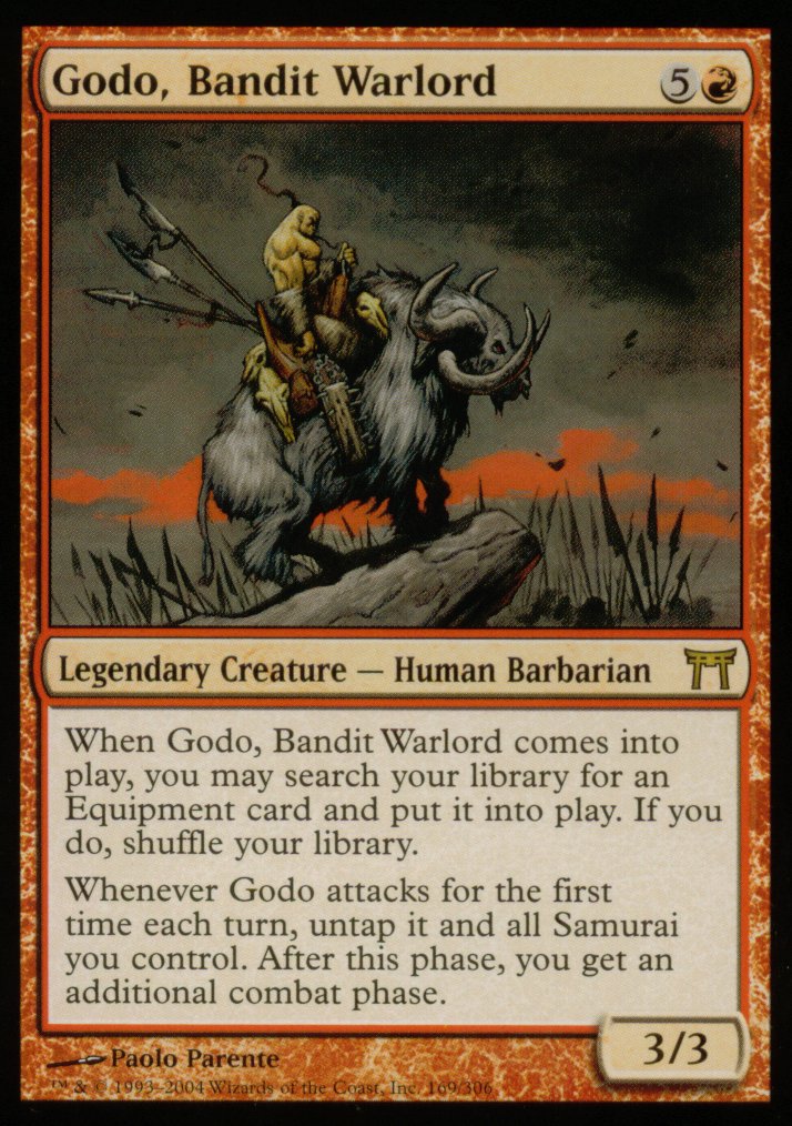 Godo, Bandit Warlord (Champions of Kamigawa) Medium Play Foil