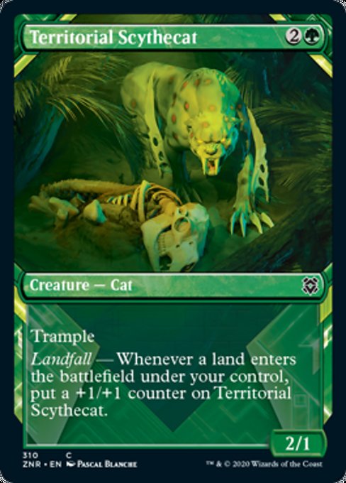 Showcase Territorial Scythecat (Zendikar Rising) Near Mint