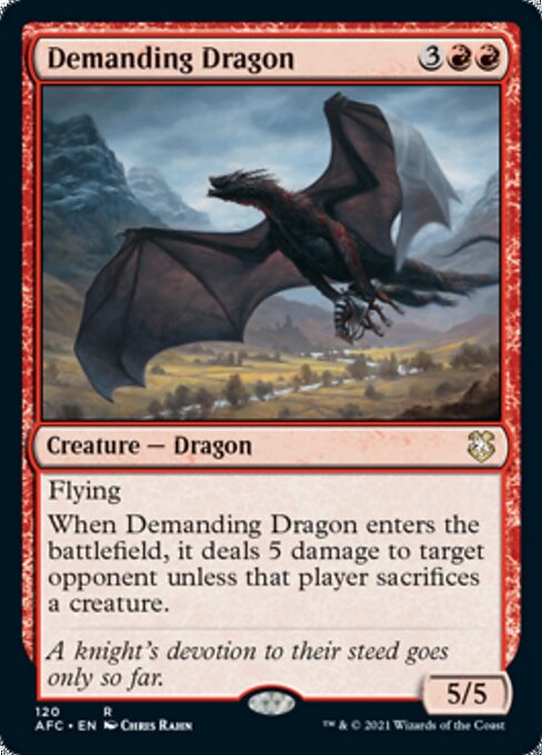 Demanding Dragon (Commander 2021 Forgotten Realms) Near Mint