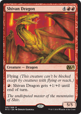 Shivan Dragon (Magic 2015 Core Set) Medium Play