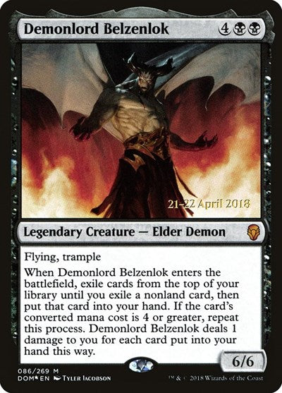 Demonlord Belzenlok (Promos: Prerelease Cards) Medium Play Foil