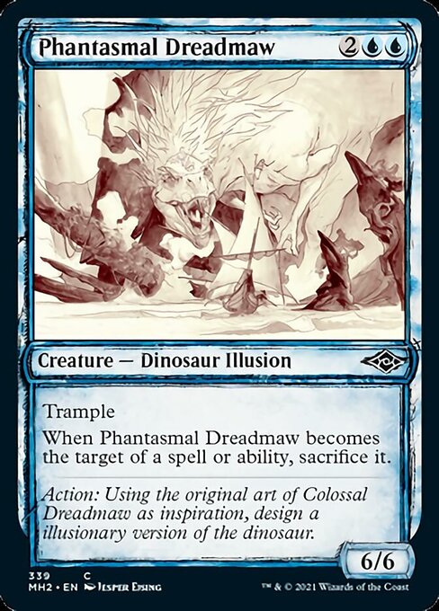 Phantasmal Dreadmaw (Showcase) (Modern Horizons 2) Light Play