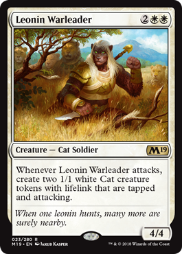 Leonin Warleader (Magic 2019 Core Set) Near Mint
