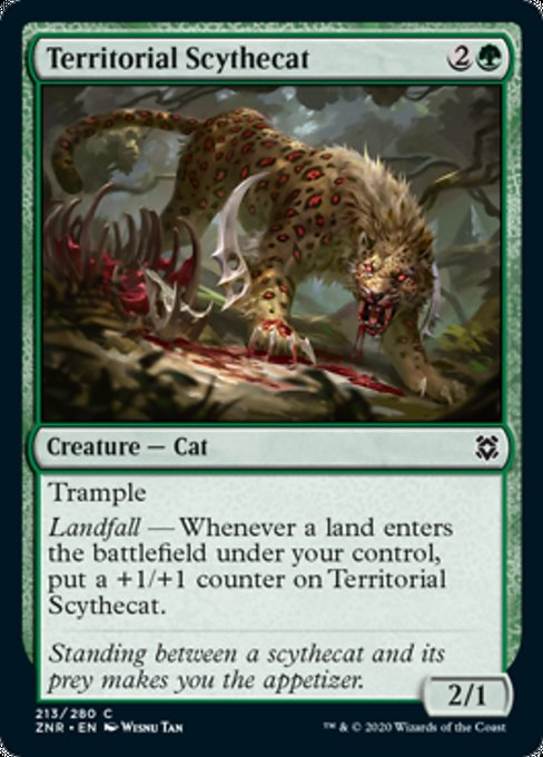 Territorial Scythecat (Zendikar Rising) Medium Play Foil