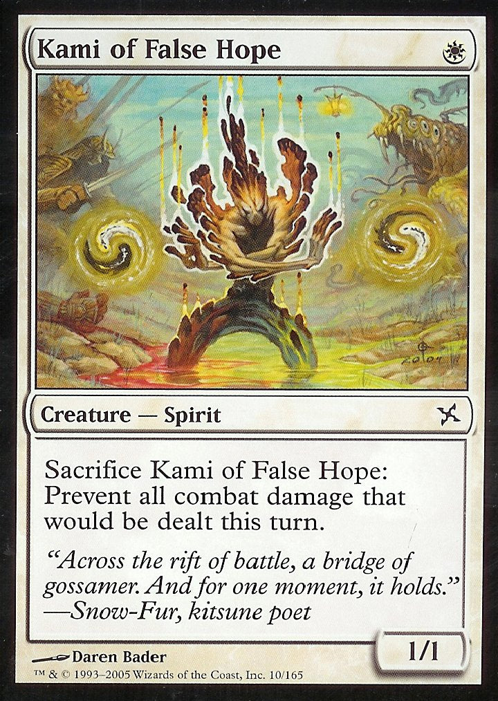 Kami of False Hope (Betrayers of Kamigawa) Medium Play Foil