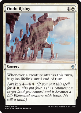 Ondu Rising (Battle for Zendikar) Medium Play