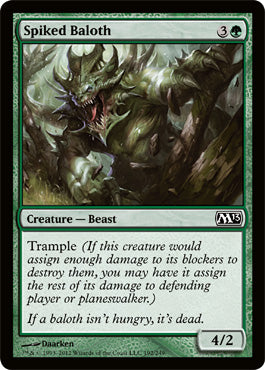 Spiked Baloth (Magic 2013 Core Set) Medium Play Foil