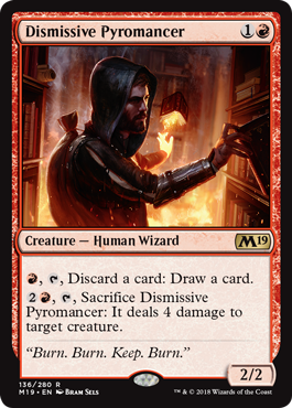 Dismissive Pyromancer (Magic 2019 Core Set) Medium Play