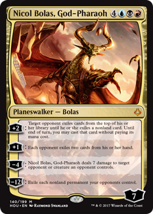 Nicol Bolas, God-Pharaoh (Hour of Devastation) Medium Play Foil