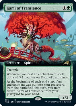 Kami of Transience (Extended Art) (Kamigawa: Neon Dynasty) Light Play Foil