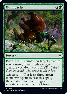 Outmuscle (Throne of Eldraine) Light Play Foil