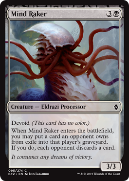 Mind Raker (Battle for Zendikar) Medium Play