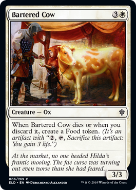 Bartered Cow (Throne of Eldraine) Medium Play