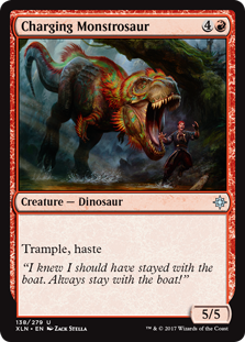 Charging Monstrosaur (Ixalan) Medium Play