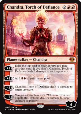 Chandra, Torch of Defiance (Kaladesh) Light Play Foil