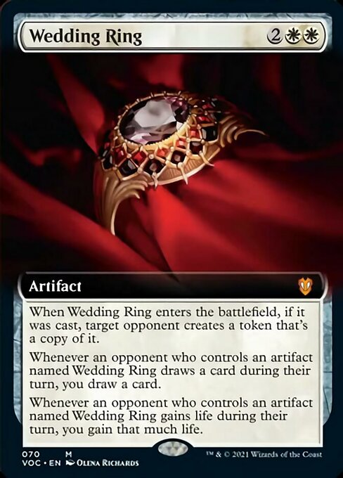 Wedding Ring (Extended Art) (Commander 2021 Crimson Vow) Light Play