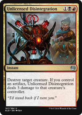 Unlicensed Disintegration (Kaladesh) Light Play