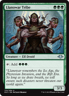 Llanowar Tribe (Modern Horizons) Medium Play