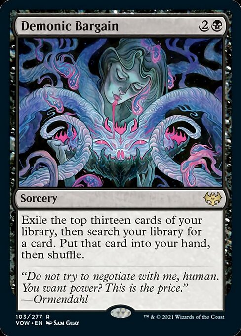 Demonic Bargain (Innistrad: Crimson Vow) Near Mint Foil