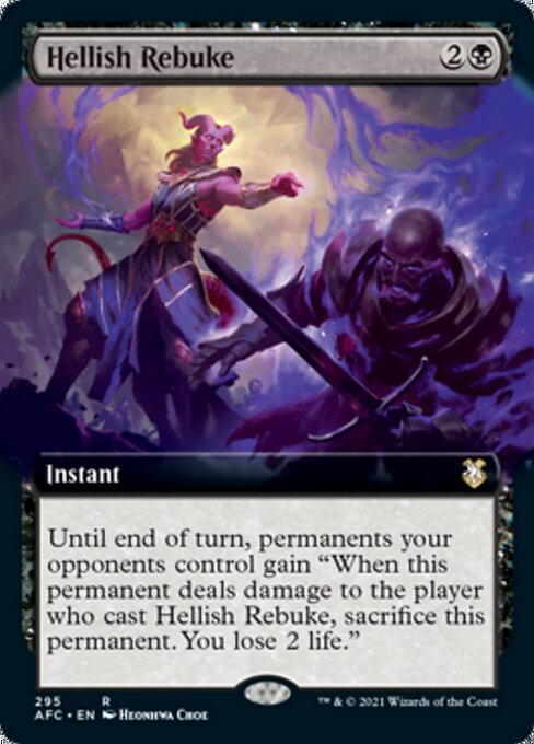 Hellish Rebuke (Extended Art) (Commander 2021 Forgotten Realms) Light Play