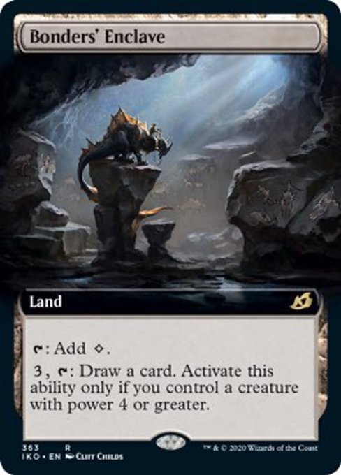 Bonders Enclave (Extended Art) (Ikoria: Lair of Behemoths) Light Play Foil
