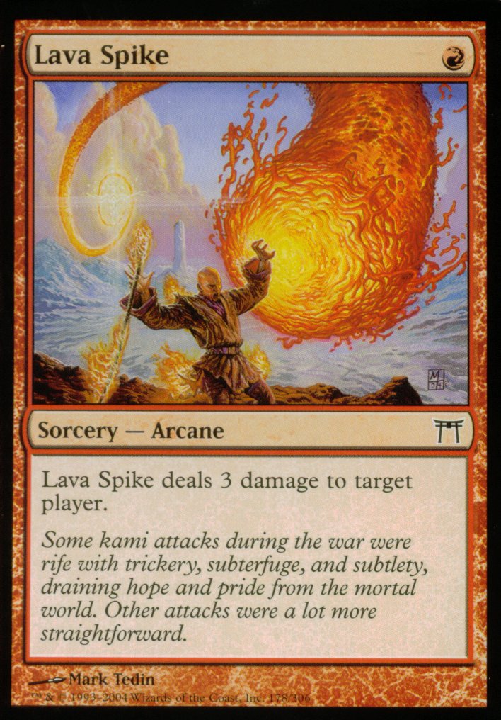 Lava Spike (Champions of Kamigawa) Medium Play