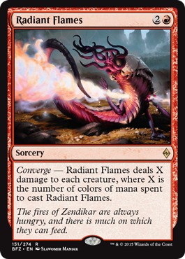 Radiant Flames (Battle for Zendikar) Medium Play