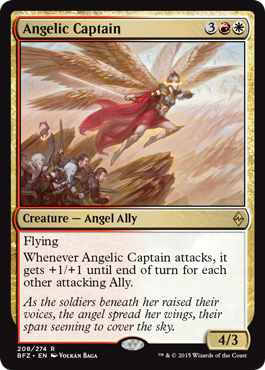 Angelic Captain (Battle for Zendikar) Light Play