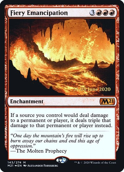 Fiery Emancipation (Promos: Prerelease Cards) Medium Play Foil