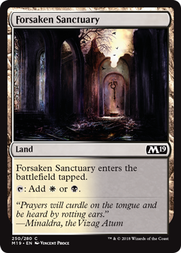 Forsaken Sanctuary (Magic 2019 Core Set) Medium Play
