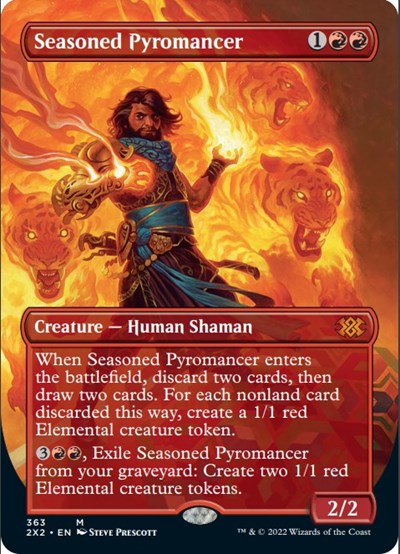 Seasoned Pyromancer (Borderless) (Double Masters 2022) Near Mint Foil