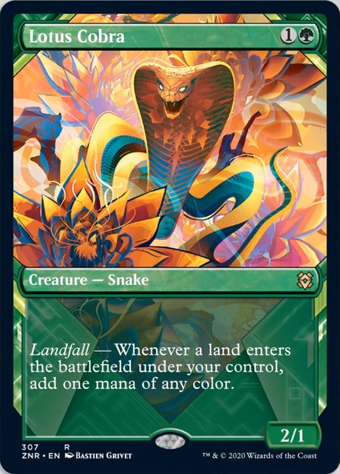 Lotus Cobra (Showcase) (Zendikar Rising) Near Mint Foil